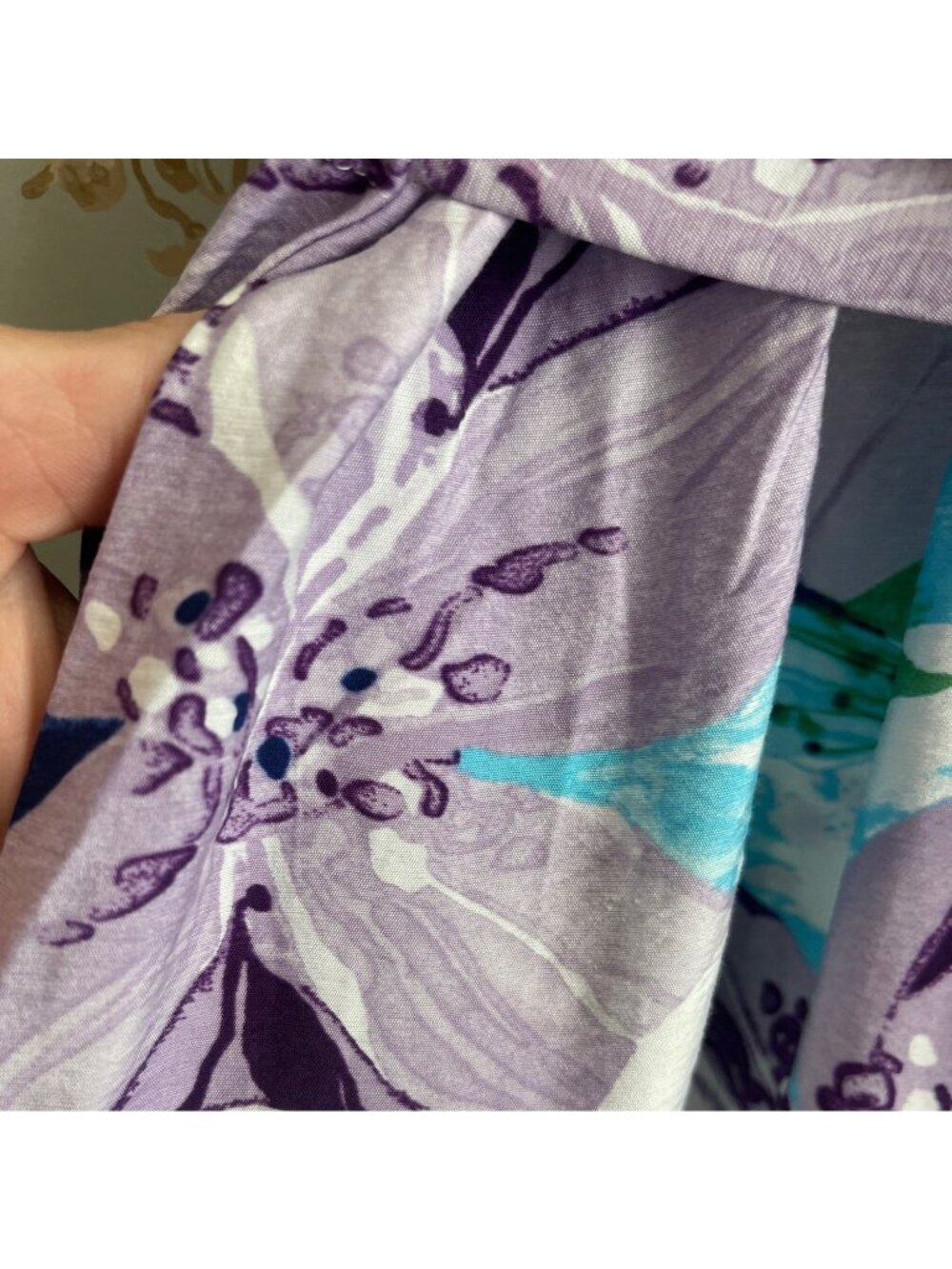Chicos Women Midi Dress Size XL Floral Belted Shirtdress Tropical Boho Resort - Picture 8 of 16